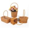 Hand-Woven Flower Arrangement Basket Willow Rattan Picnic Weaving Basket  Wedding