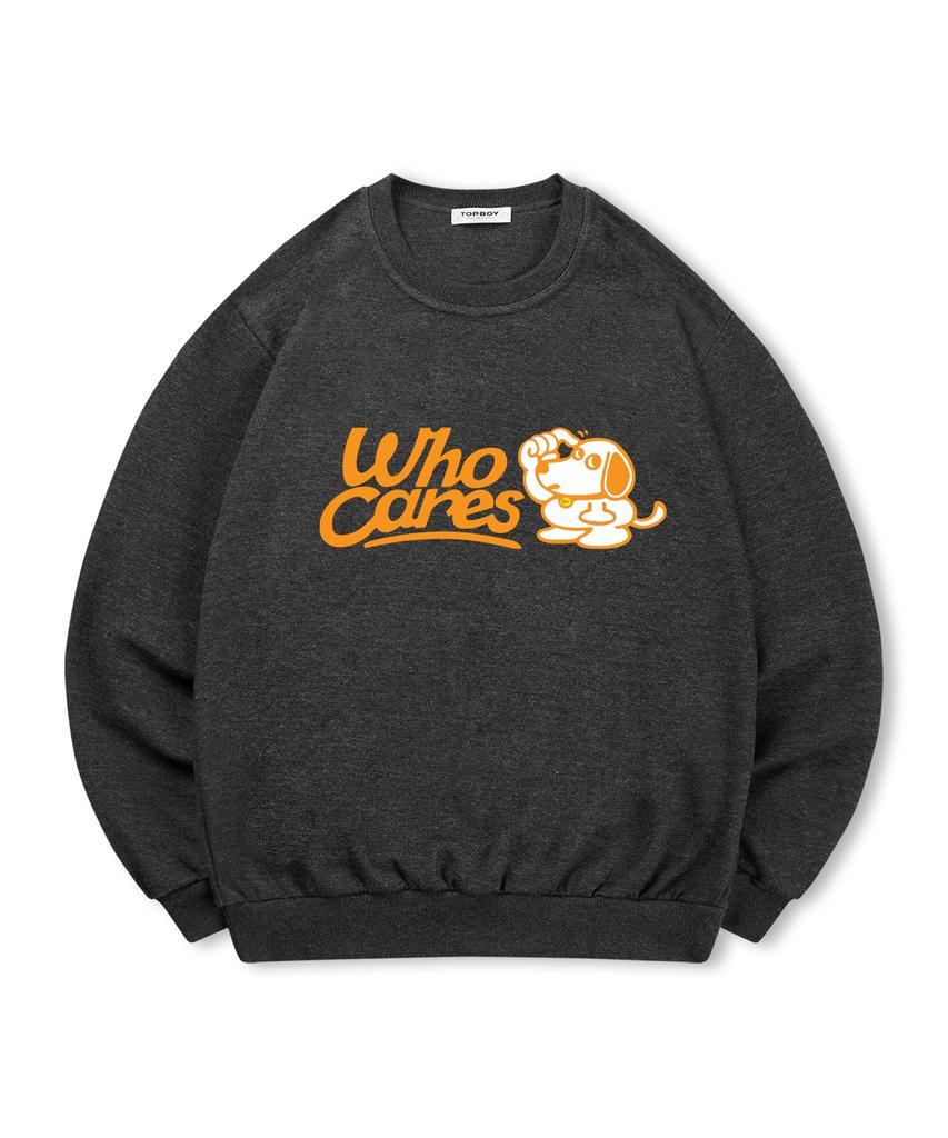 TOPBOY [Non-Fleece Or Fleece] Hucares Printed Sweatshirt (Type A)