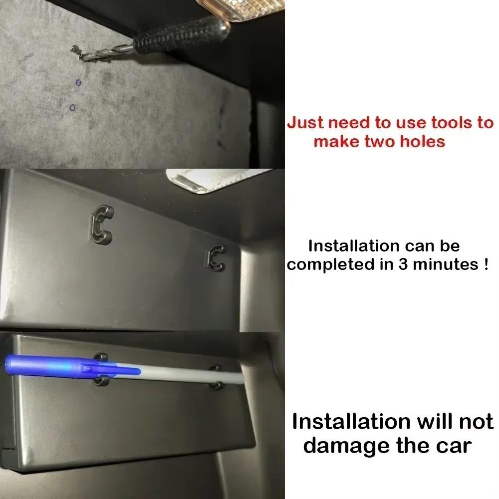 2x For VW Golf Mk1 Mk2 Mk3 Mk4 Mk5 Mk6 Mk7 Mk8 1974 1975 1976 - 2024 Glove Box Organizer Lock Pencil Tray Clips Rivets Black New