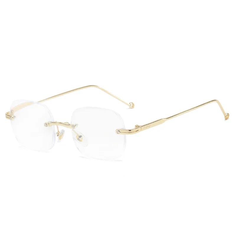 Ultra Light Retro Korean Reading Glasses Frameless Presbyopia Glasses for Women Trendy Eye Protection Far Sight Glasses