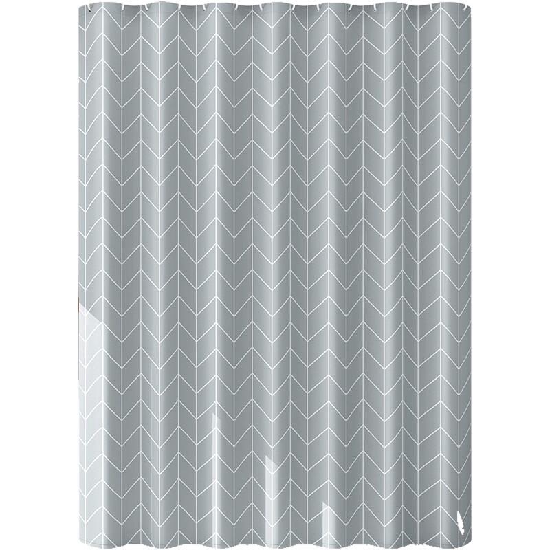 Handon Large Grid Waterproof Shower Curtain Set