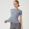 Yoga Shirts Women Quick Dry Seamless Running Tops Tight Workout Gym Short Sleeve Fitness Sports