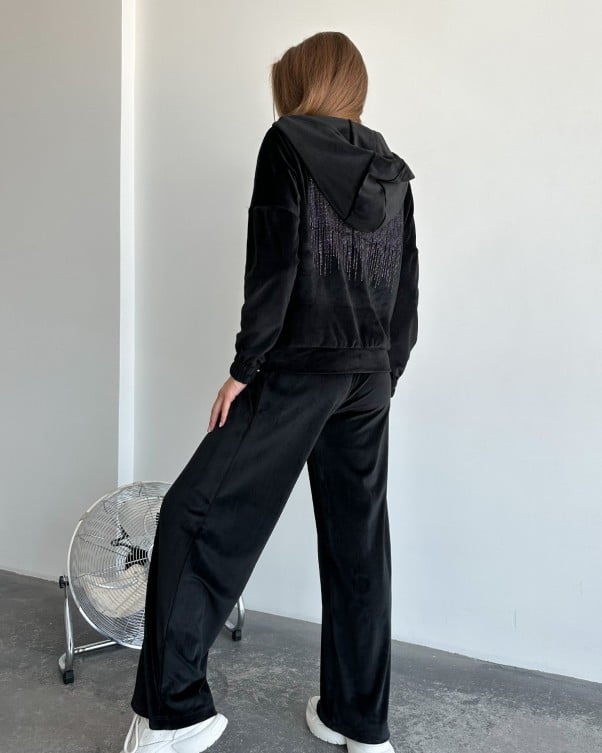 Велюровый спортивный костюм на молнии ISSA Plus