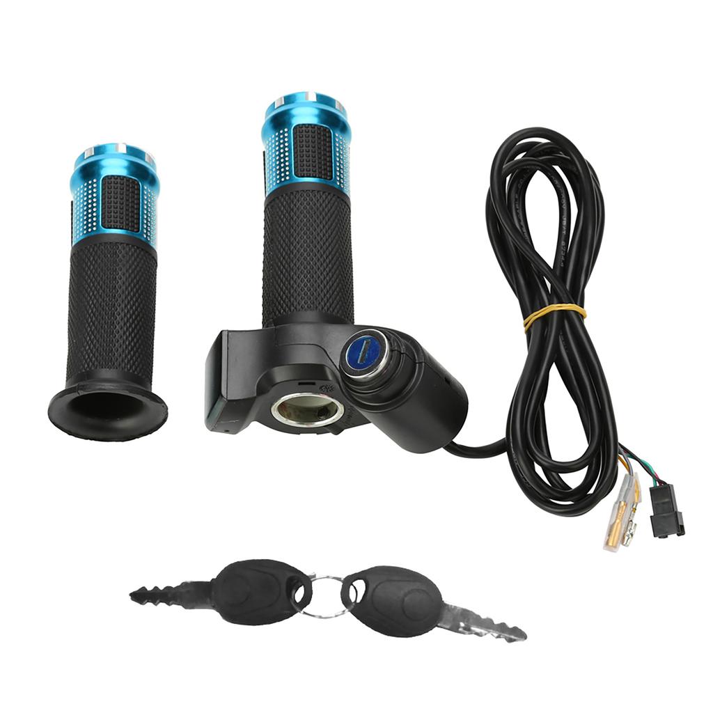 5 Wires   Throttle Grips With LED Display And Key Lock For Electric Bike(golden)