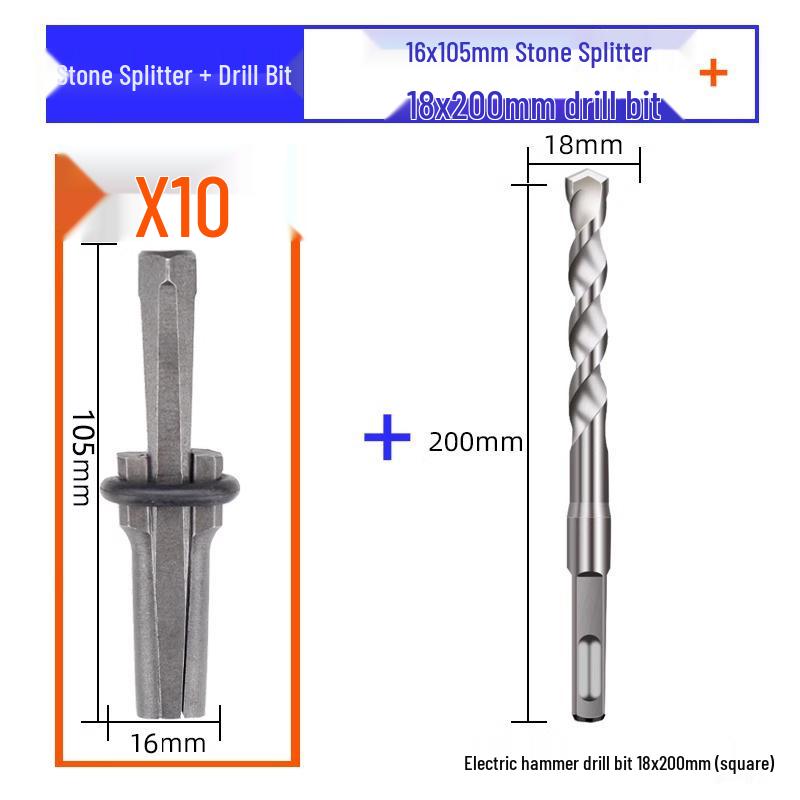 Клин и зубило для раскалывания камня для каменотесов