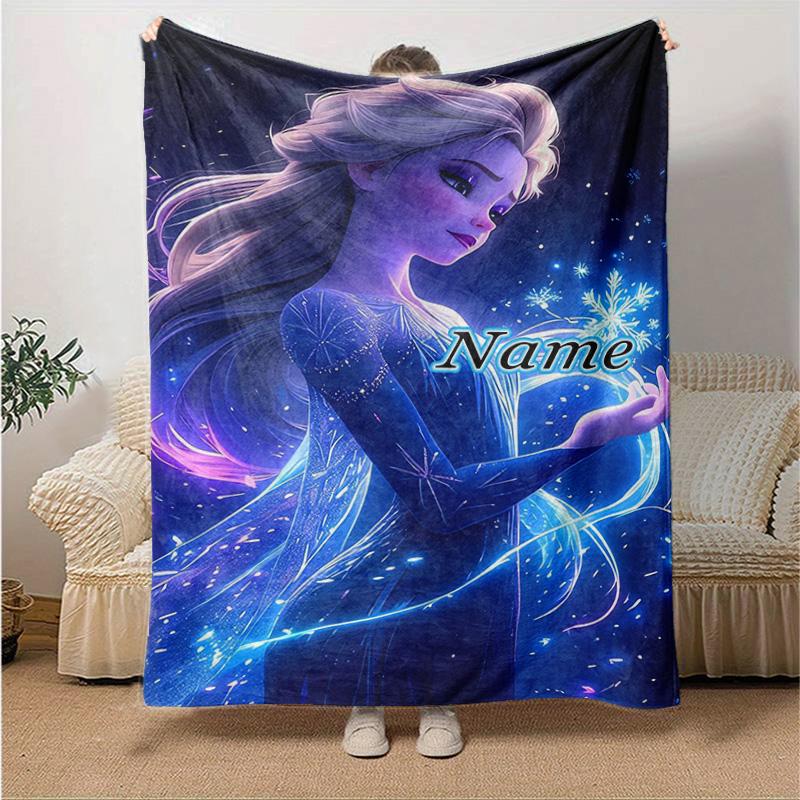 Custom 1pc Elsa's Magical Journey Blanket, Soft And Comfortable Blanket, Casual Warm, Camping Travel Blanket, Birthday Gift Q91074