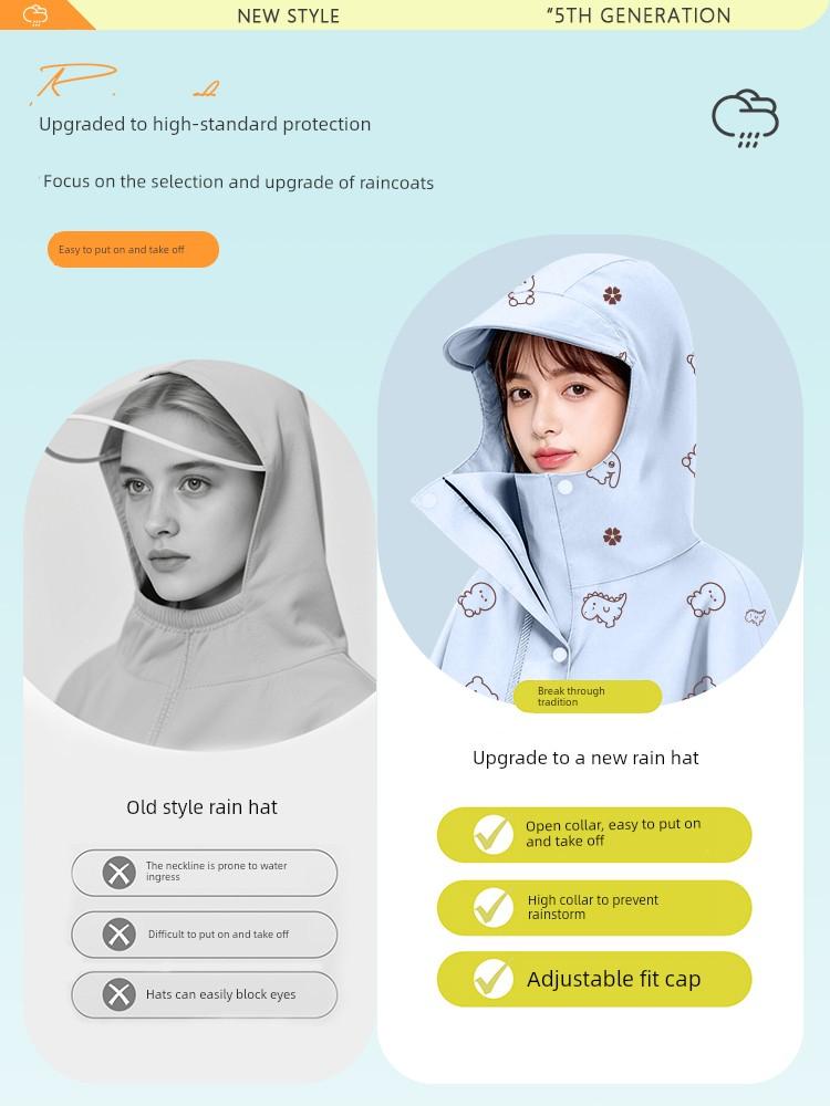 Electric Scooter Raincoat for Adults, Women's Long Full-Body Raincoat, Thickened and Enlarged for Heavy Rain, New Model for Cycling