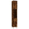 VidaXL Bathroom Cabinet Smoked Oak 30x30x190 Cm Engineered Wood 819793
