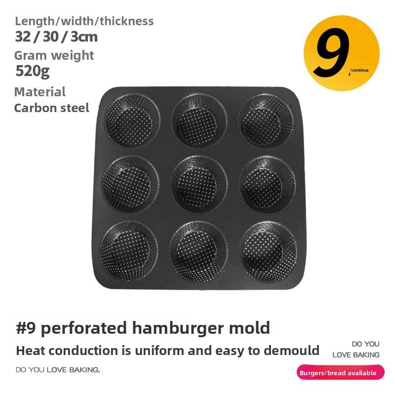 French Style Nonstick Bakery Mold With Punctured Loaf And Hot Dog Buns For Home Baking