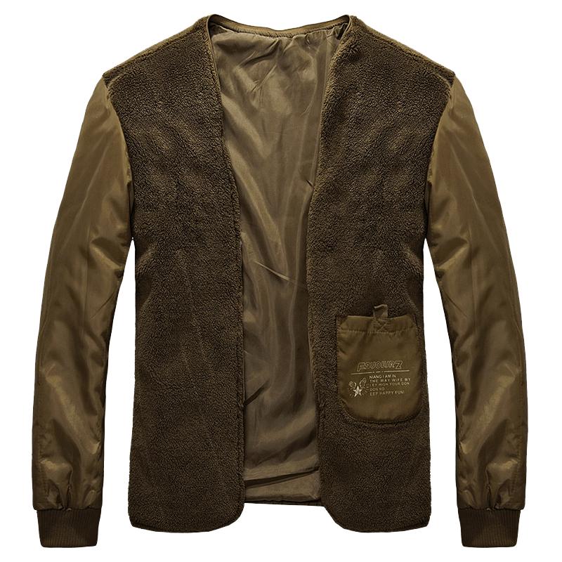 Брендовая одежда, зимние куртки, мужские пальто, куртка в стиле милитари из овечьей шерсти, куртка-парка, синий, хаки, армейский зеленый