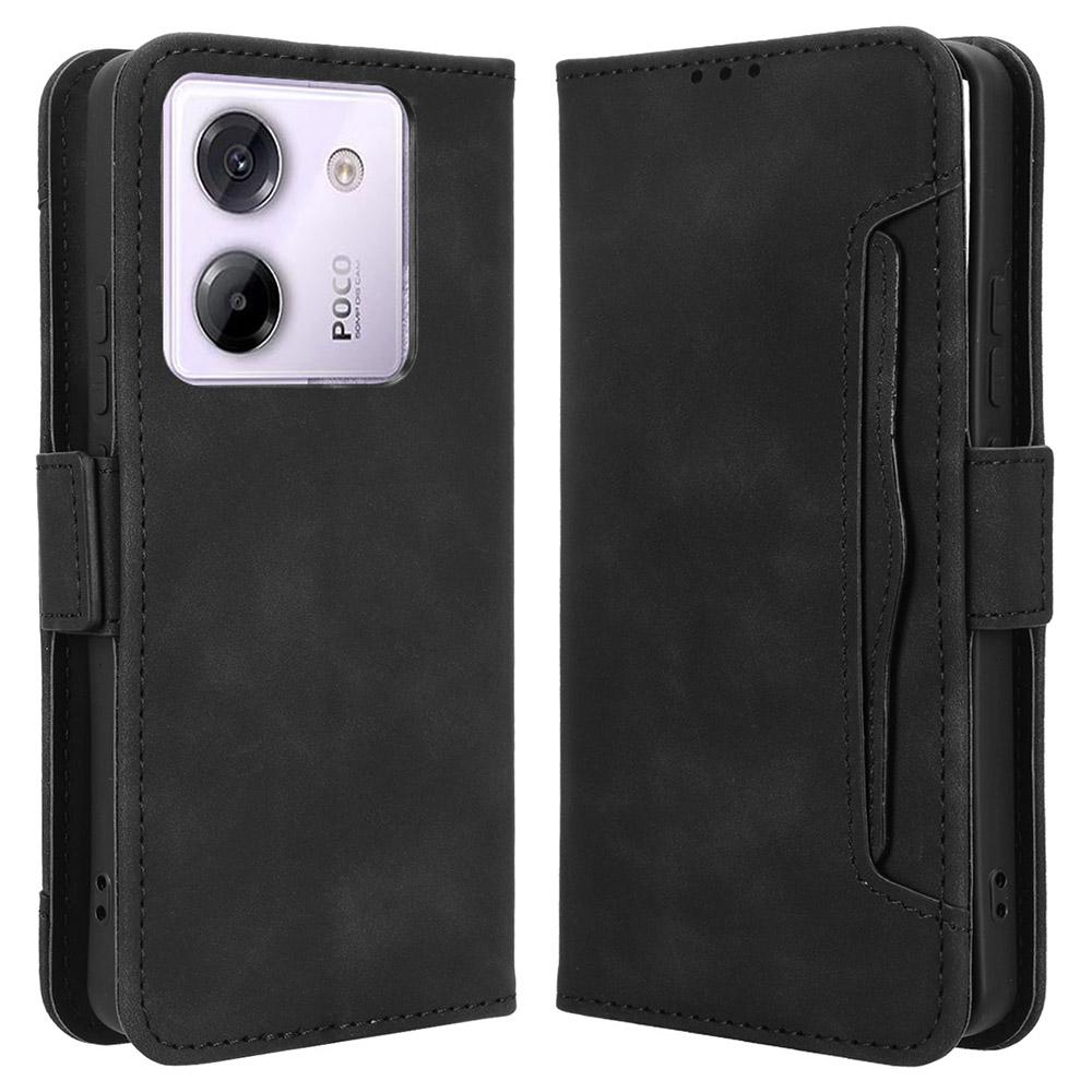 For Xiaomi Poco M7 Pro 5G Leather Case Phone Wallet Cover with Multiple Card Slots