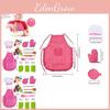 Complete 26 Piece Kids Kitchen Baking Set With Colorful Apron Chef Hat And Accessories