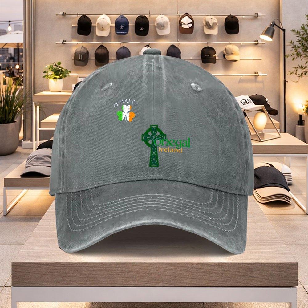 Irish Cross FourLeaf Clover Adjustable Snapback Baseball Cap for Mardi Gras St Patricks Day Parties Birthdays