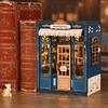 Ретро DIY Деревянные книжные уголки Фигурки Миниатюрные наборы Пергола Комната для чтения Книжная полка Домашний книжный держатель Декор Для ручной работы Подарки