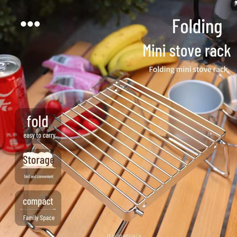 Портативная складная походная печь из нержавеющей стали и подставка для барбекю
