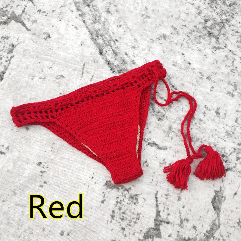 Handmade Crochet Bikini Shorts with Lining