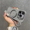 Flip Up Lens Holder Magnetic Case for For Iphone 16 1 14 13 12 11 Pro Max 17 Plus  Nylon Wristband Lanyard Soft Cover
