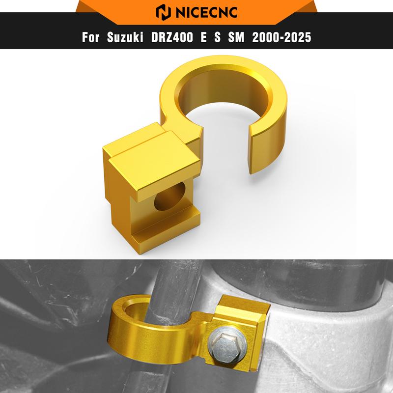 NICECNC For Suzuki DRZ400SM DR-Z 400 SM 2005-2024 Motorcycle Aluminum Brake Line Hose Clamp Holder For Suzuki RMX450Z 2010-2011