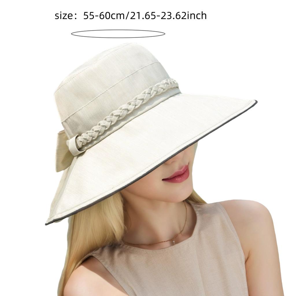 Spring-Summer New Foldable Wide Brim Hat Women's Versatile Outdoor Sun Hat