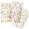 3D Three-dimensional Gold-plated Letter Bubble Sticker Light Luxury DIY Hand Account Accessories Metal Three-dimensional Letter Sticker