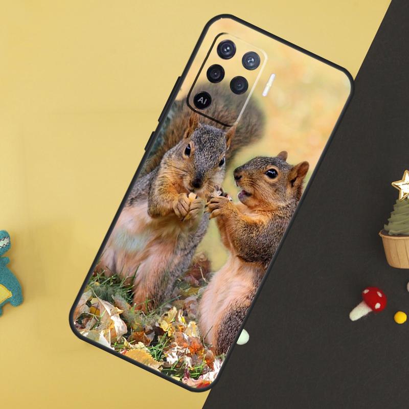 Squirrel Cute Animals Case For Oppo A60 A80 A40 A15 A16 A17 A57 A94 A74 A54 A76 A96 A18 A38 A58 A78 A98 A5 A6 Pro