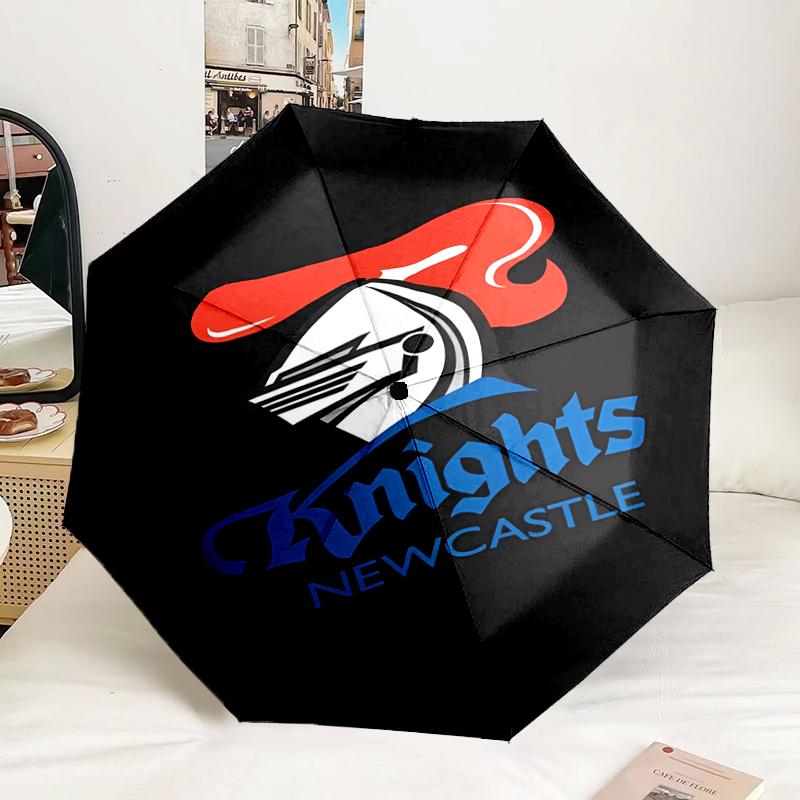 New Holland Construction Automatic Folding Umbrella - 8-Rib Travel Umbrella with Auto Portable Case, Ideal Gift for Birthdays