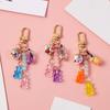 Unisex Girls Candy Acrylic Women Bag Pendant Bear Key Chain Key Ring Keyholder Fashion Accessories
