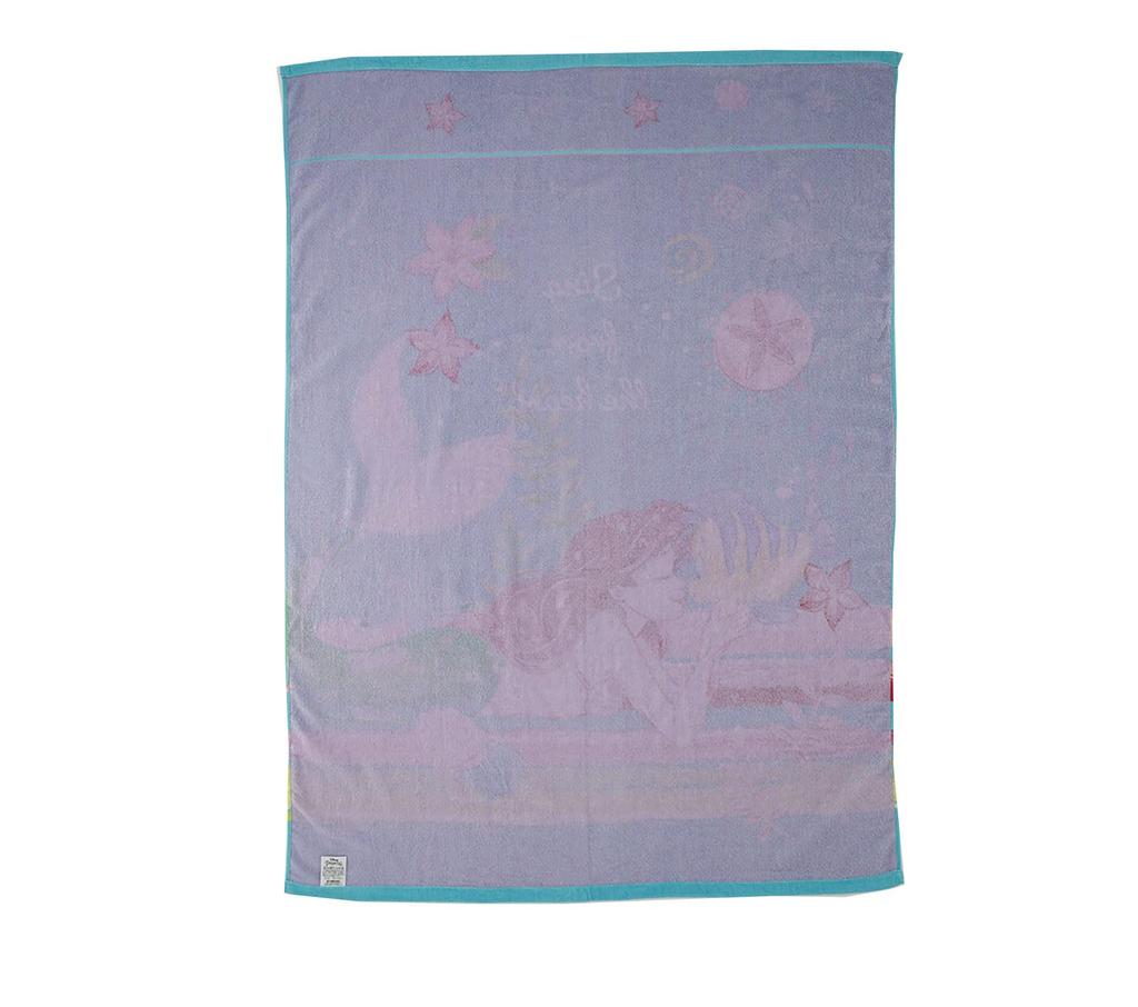 Marushin Towel Disney Princess Ariel Little Mermaid Nap 2125020300 Children's Blanket, Character, Design, Cute, 100% Cotton, Girls' Blanket, Summer,