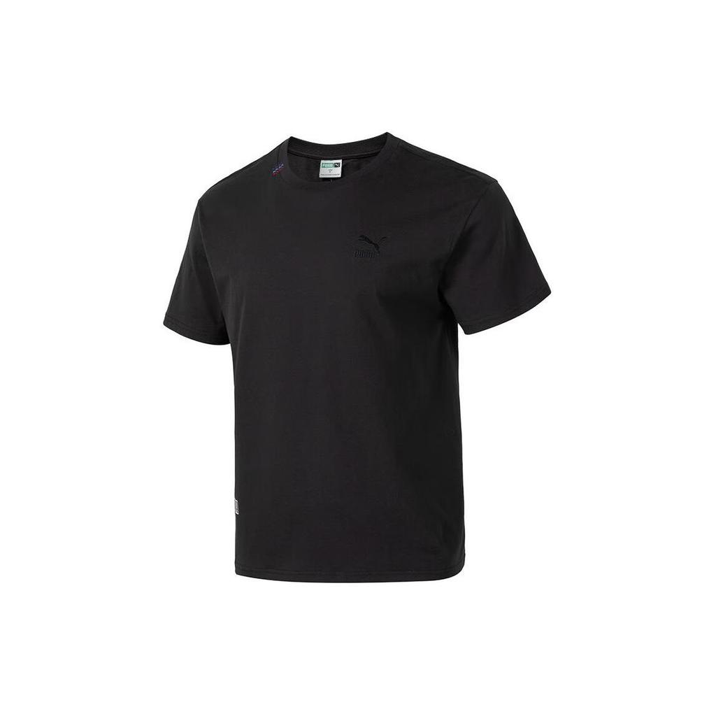 Puma Футболка с принтом алфавита для фитнеса и тренировок с коротким рукавом и заниженной линией плеч, мужские топы, черная 626870-01