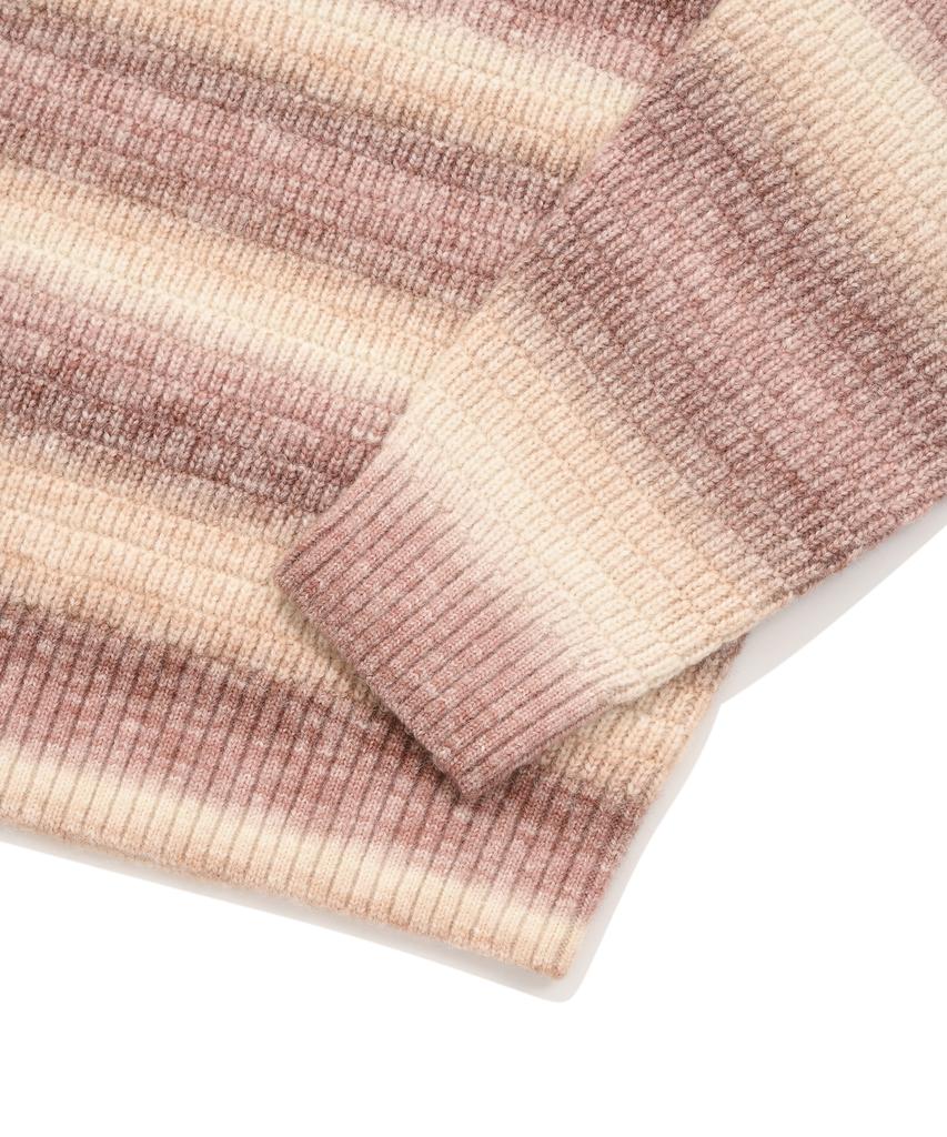 FALLETT [22Fw] Gradient Stripe Knit Pink