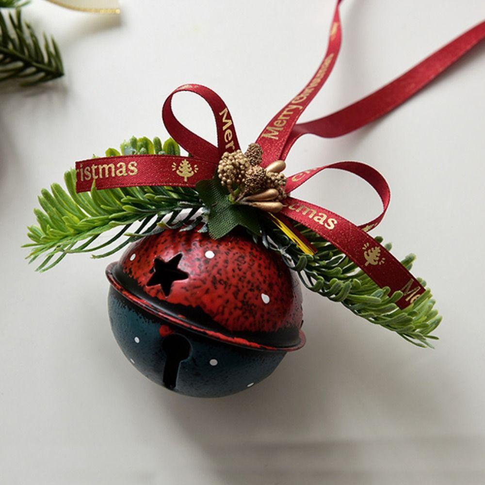 Iron Art Jingle Bell Pendant Simulation Pine Cone Christmas Tree Decorations Home Decoration