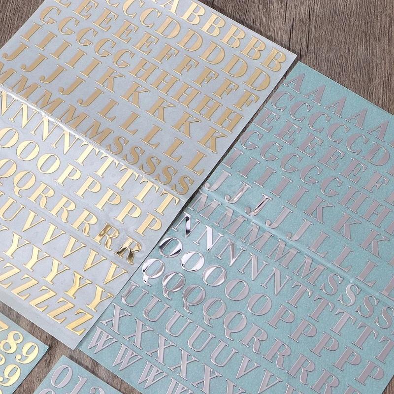 2Pcs Metal 26 Mini Alphabet Decor Stickers Gold Silver Epoxy Resin Filler For DIY Silicone Molds Craft Making Fillings