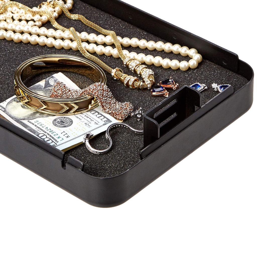 Amazon Basics Compact Portable Safe with Combination Lock, XXL (29.2cm W X 19cm D X 6.35cm H), Black