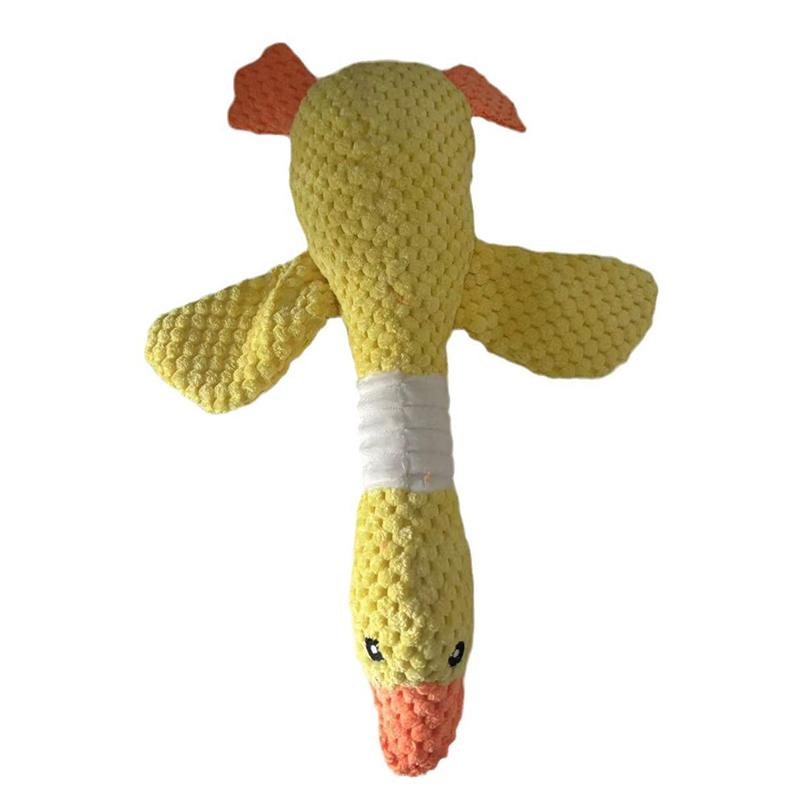 Игрушка для собак в виде утки-кряква, жевательная игрушка для собак, пищащая дикая утка, обучающая игрушка-головоломка, милая мягкая игрушка для жевания, устойчивая к укусам, товары для животных