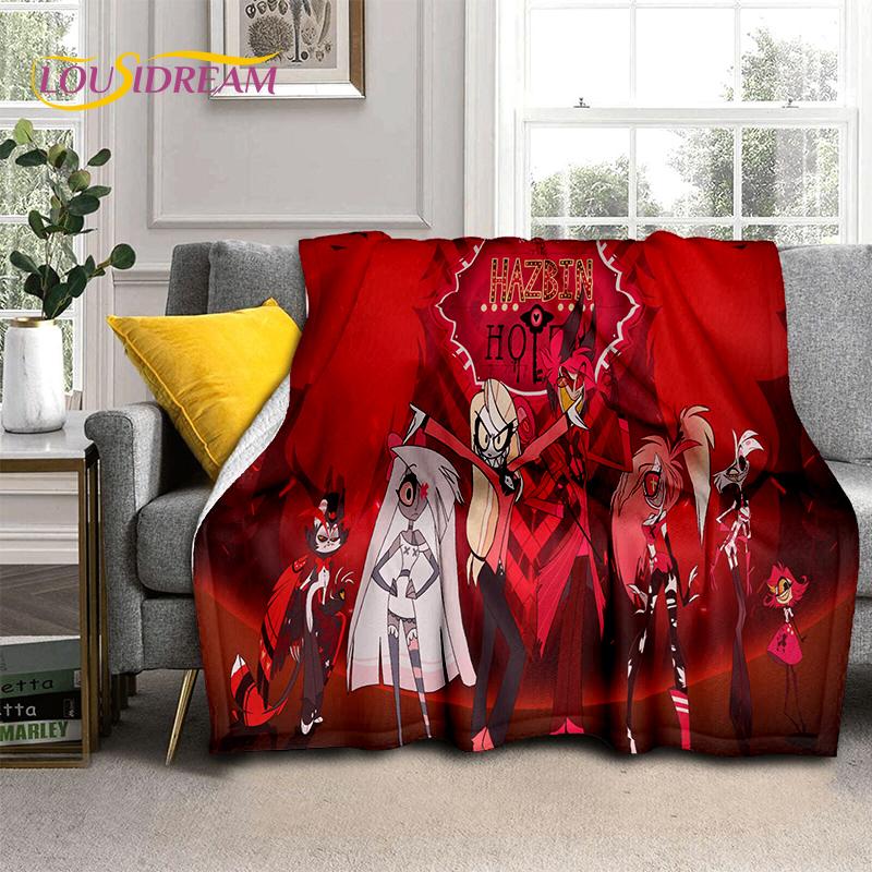 2025 H-Hazbin Hotel Чарли Мультяшное Мягкое Одеяло, Мягкий Плед для Дома Спальни Кровати Дивана Пикника Путешествия Покрывало Детский Подарок