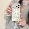 Розовый чехол для телефона с цветочным принтом, пайетками и бантом для iPhone 17 Pro Max/16/15/14
