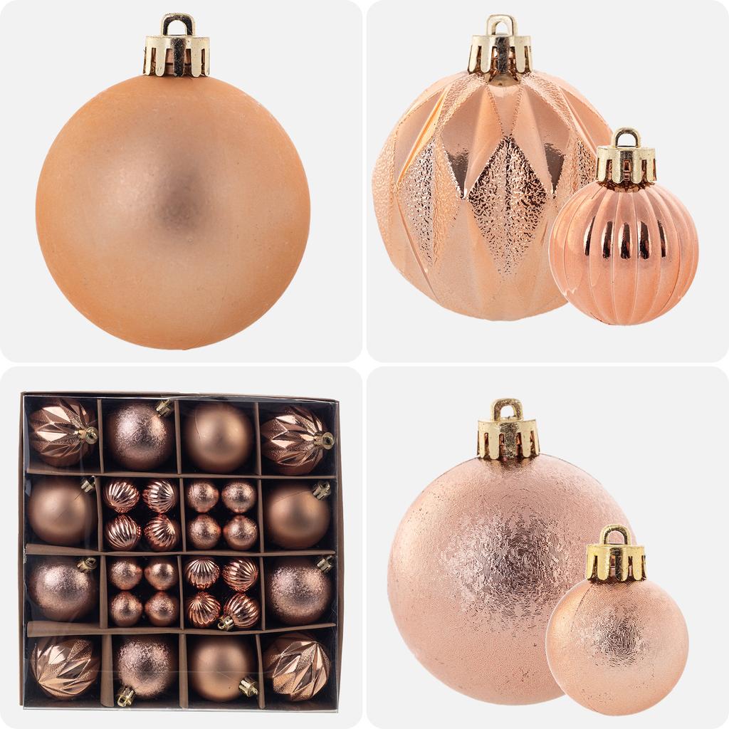 Bombki Choinkowe Nietłukące Bombka Na Choinkę Ozdoby Świąteczne Zestaw 44x