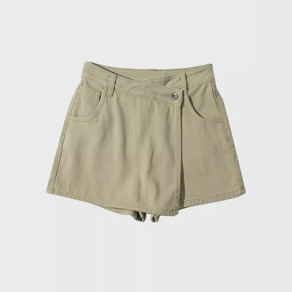 Женская джинсовая юбка А-силуэта с высокой талией в европейском/американском стиле - Летний дизайн, защищающий от воздействия внешней среды