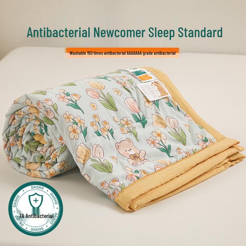 7A Antibacterial Summer Air Conditioner Quilt - Washable Cooling Cotton Quilt for Dorms and Students