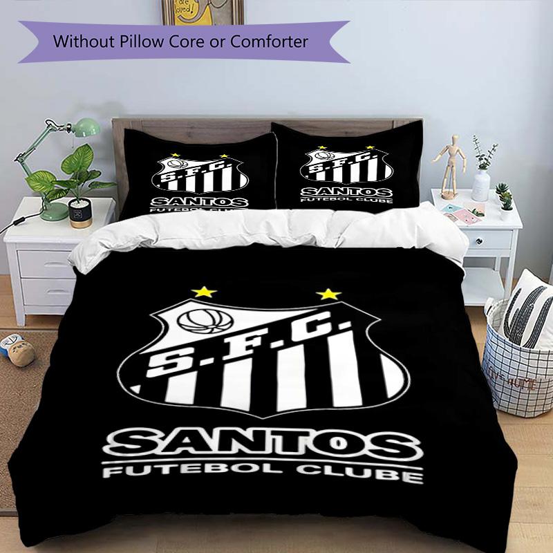Powerful Football Crest Design Printed Pattern Duvet Cover Set – includes 1 duvet cover and 2 matching pillowcases Bedroom decor Christmas gifts