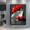 5D DIY Diamond Painting Red Cherry Cross Stitch Kit Mosaic Diamond Embroidery Rose Full Round/Square Drill Home Decoration