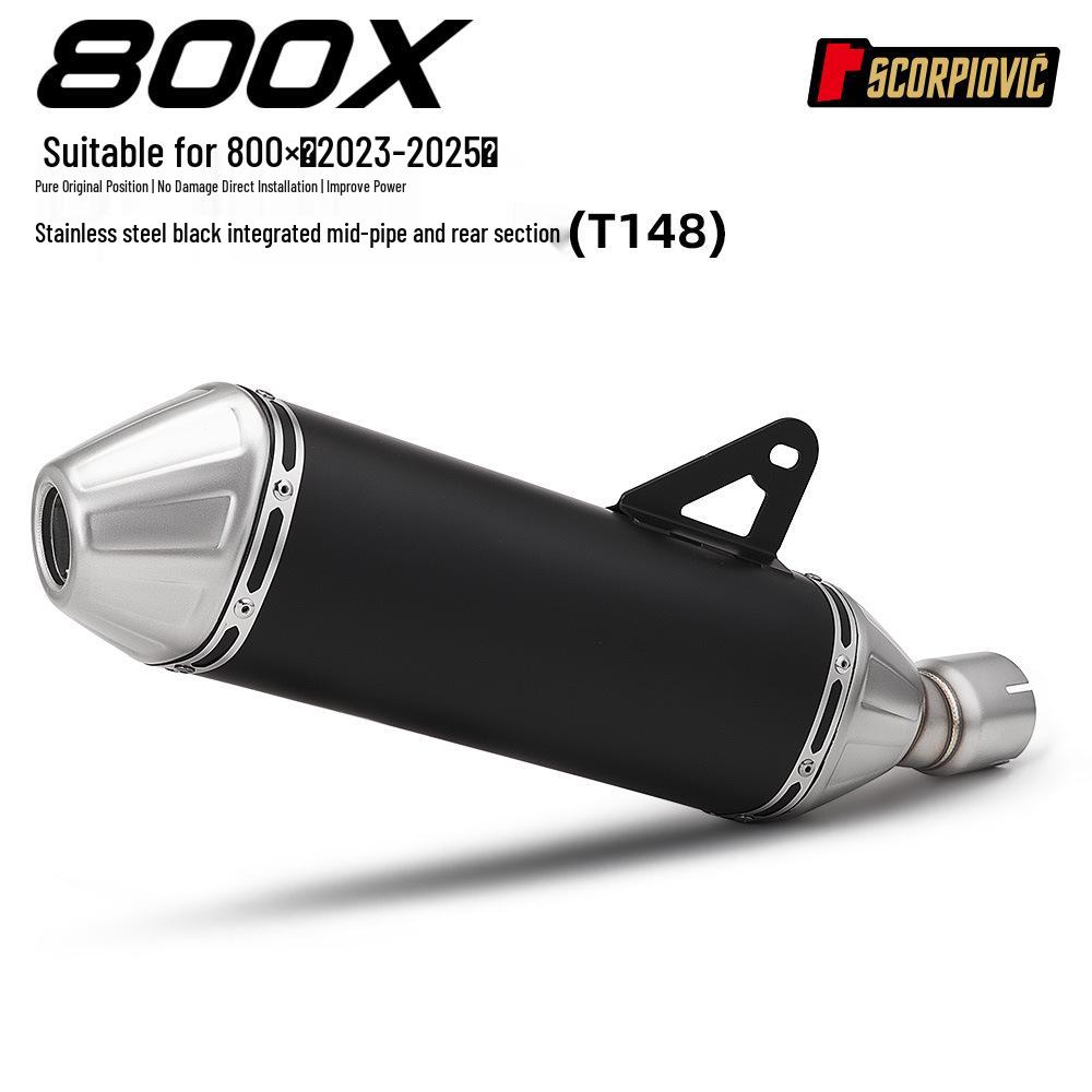 Глушитель выхлопной системы для мотоцикла Kayo 800X: Интегрированный резонатор и задняя часть выхлопной системы для подключения к оригинальной передней части