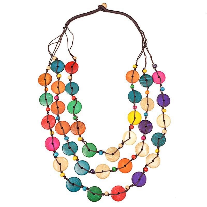 JMXD Богемный Этнический Винтажный Длинный Кулон Ручной Работы в Виде Рыбы Геометрическая Кисточка Деревянная Цепочка для Свитера Унисекс Подарок Модные Украшения