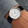 Швейцарские Сапфировые Белые Серебристые Нержавеющая сталь Сетка 41 мм a.b.art Мужские часы, Механизм, Стекло, Циферблат, Ремешок, Тонкие, Водонепроницаемые, Аналоговые, Простые, Деловые,