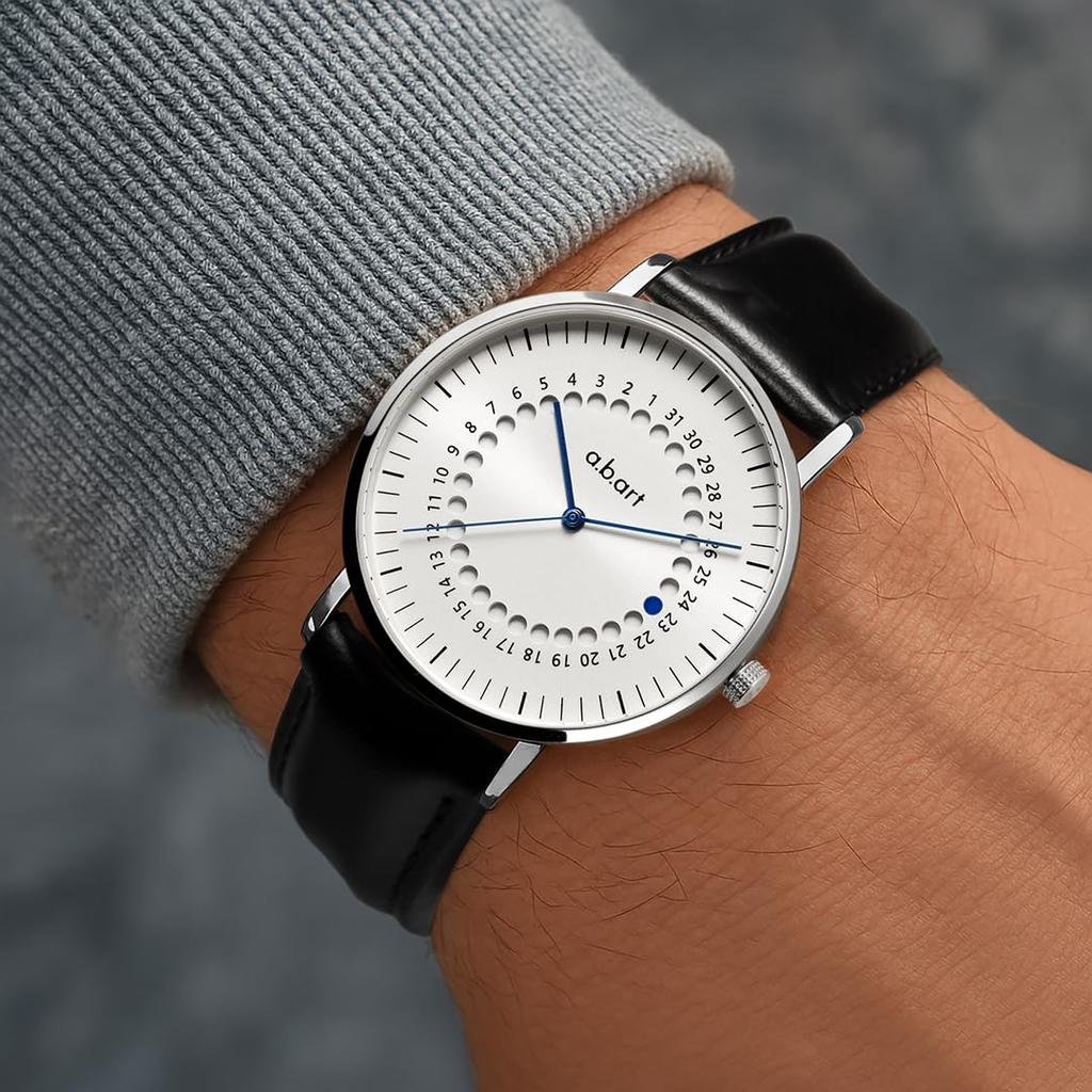 Швейцарские Сапфировые Белые Серебристые Нержавеющая сталь Сетка 41 мм a.b.art Мужские часы, Механизм, Стекло, Циферблат, Ремешок, Тонкие, Водонепроницаемые, Аналоговые, Простые, Деловые,