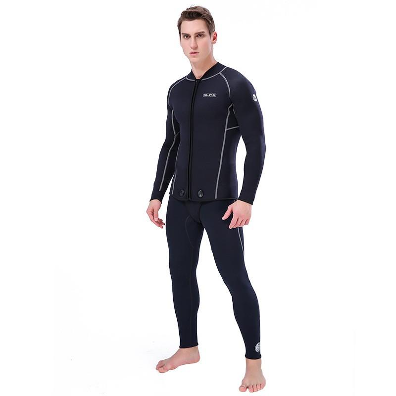 SLINX 3mm Neoprene Wetsuit Jacket With Integrated Pants Scuba Diving Snorkeling Water Sports Spring Fall Summer Use