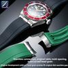 Для Tudor 1958 Biwan 39MM BB58 Ranger White Panda Хронограф M7939A M79360N M79030N Di Tuo Резиновый ремешок для часов с изогнутым ушком Аксессуары