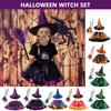 Костюм ведьмы для девочек-малышей со шляпой, 3 предмета, костюм на Хэллоуин