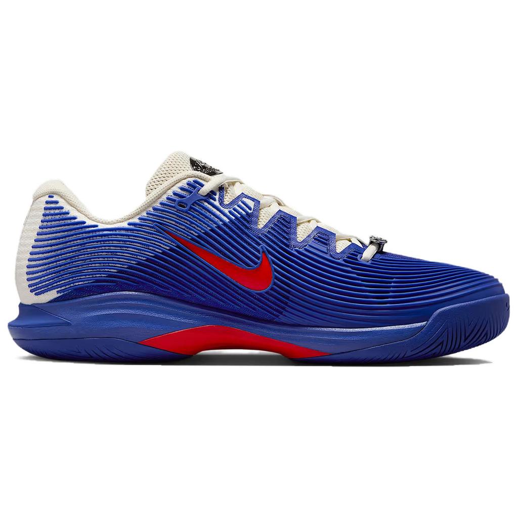 Nike Court Air Zoom Vapor 12 Premium HC Deep Night Light Crimson Мужские кроссовки Синий Бледно-слоновая кость Металлик-серебристый HJ6770-500