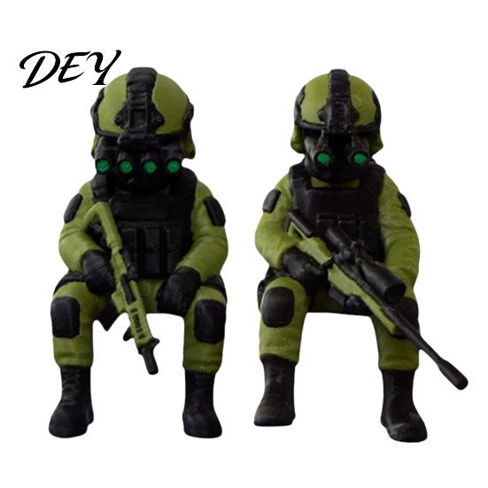Коллекционная военная фигурка, 3D-печатный солдат, настольная фигурка, модель, миниатюрная фигурка-аксессуар для дома, офиса, автомобиля и для любителей